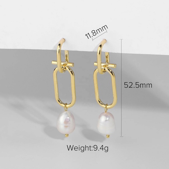 Earrings fresh water pearl - Picture 3 of 3